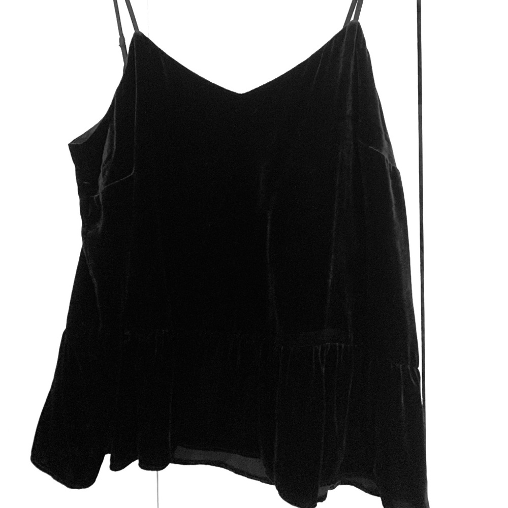 Jcrew Velvet Peplum Top